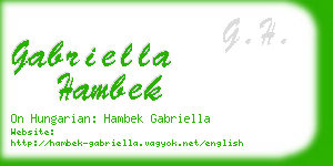 gabriella hambek business card